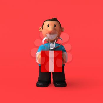 Cartoon character - 3D Illustration