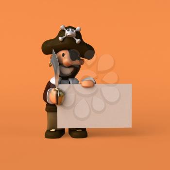 Fun pirate - 3D illustration