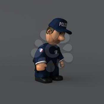 Police - 3D Illustration