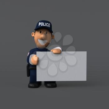 Police - 3D Illustration