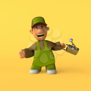 Gardener - 3D Illustration