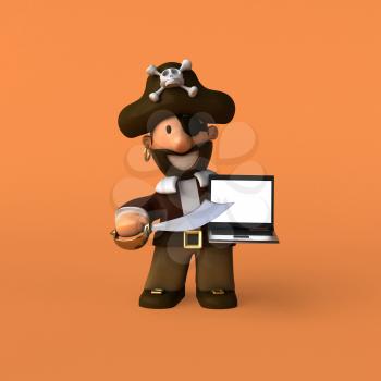 Fun pirate - 3D illustration