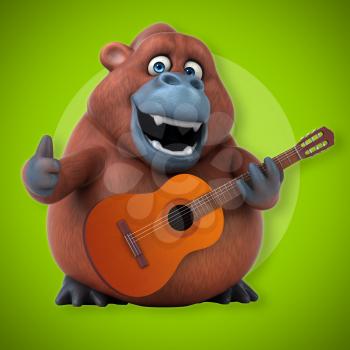 Fun orang outan - 3D Illustration