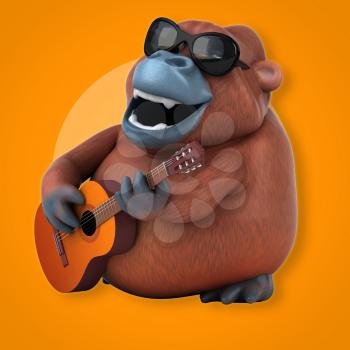 Fun orang outan - 3D Illustration