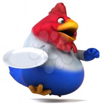 Fun chicken - 3D Illustration