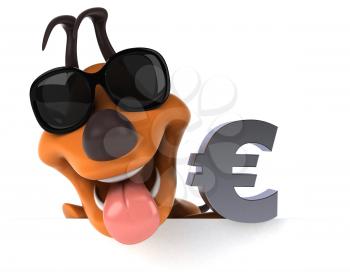 Fun dog - 3D Illustration