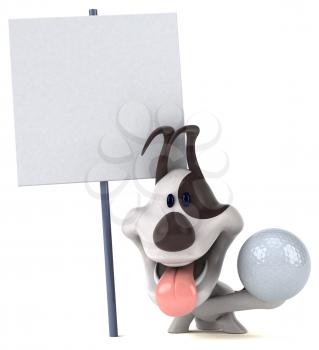 Fun dog - 3D Illustration