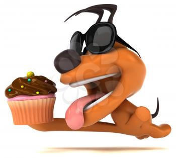 Fun dog - 3D Illustration