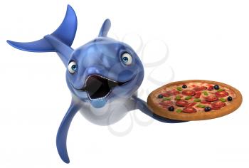 Fun dolphin - 3D Illustration