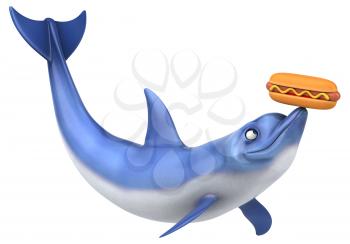 Fun dolphin - 3D Illustration