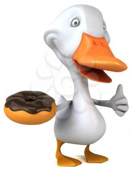 Fun duck - 3D Illustration