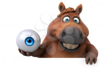 Fun horse - 3D Illustration