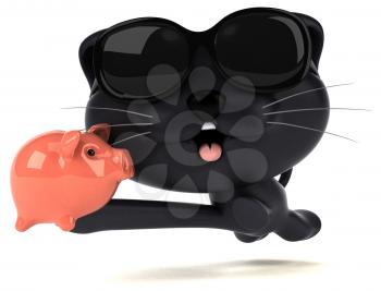 Fun cat - 3D Illustration