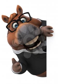 Fun horse - 3D Illustration