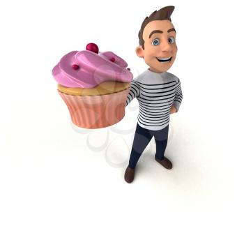 Fun 3D cartoon casual character