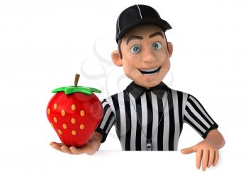 Fun 3D Illustration of an american Referee