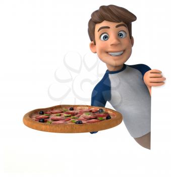 3D cartoon character fun teenager