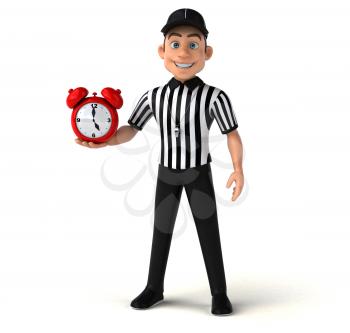 Fun 3D Illustration of an american Referee