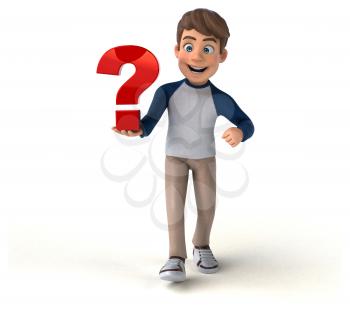 3D cartoon character fun teenager