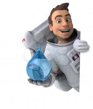 Fun astronaut - 3D Illustration