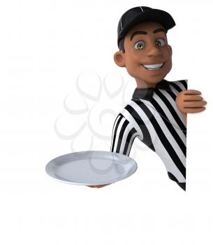 Fun 3D Illustration of an american Referee