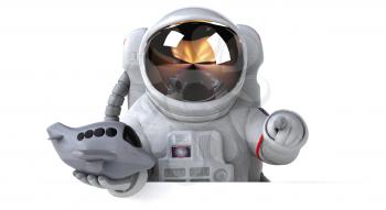 Fun astronaut - 3D Illustration