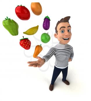 Fun 3D cartoon casual character