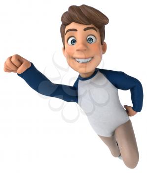 3D cartoon character fun teenager