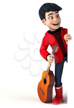 Fun 3D cartoon teenage boy