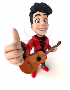 Fun 3D cartoon teenage boy