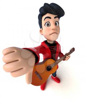 Fun 3D cartoon teenage boy