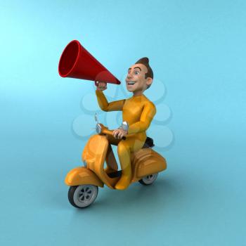 Fun 3D cartoon yellow character