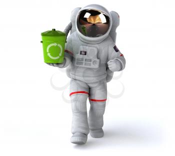 Fun astronaut - 3D Illustration