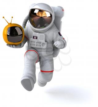 Fun astronaut - 3D Illustration