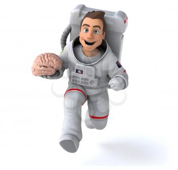 Fun astronaut - 3D Illustration