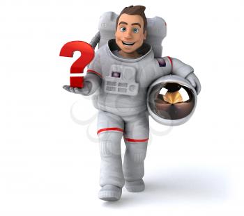 Fun astronaut - 3D Illustration