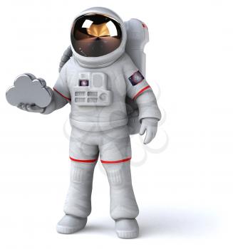 Fun astronaut - 3D Illustration