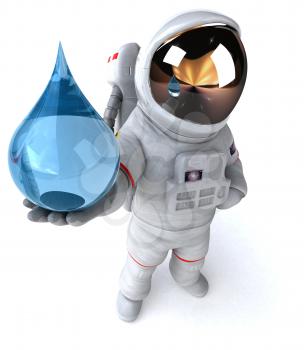 Fun astronaut - 3D Illustration