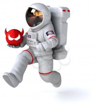 Fun astronaut - 3D Illustration