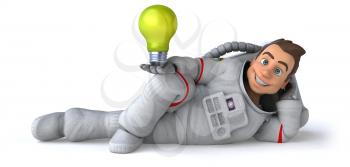 Fun astronaut - 3D Illustration