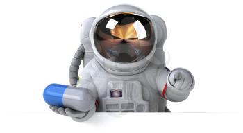 Fun astronaut - 3D Illustration