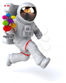 Fun astronaut - 3D Illustration