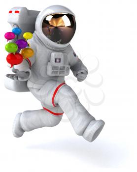 Fun astronaut - 3D Illustration