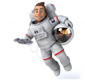 Fun astronaut - 3D Illustration