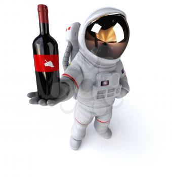 Fun astronaut - 3D Illustration