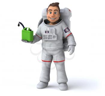 Fun astronaut - 3D Illustration