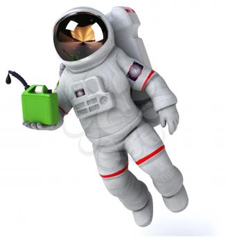 Fun astronaut - 3D Illustration