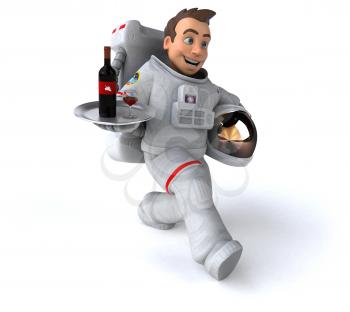 Fun astronaut - 3D Illustration