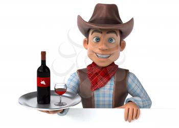 Fun Cowboy - 3D Illustration