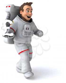 Fun astronaut - 3D Illustration